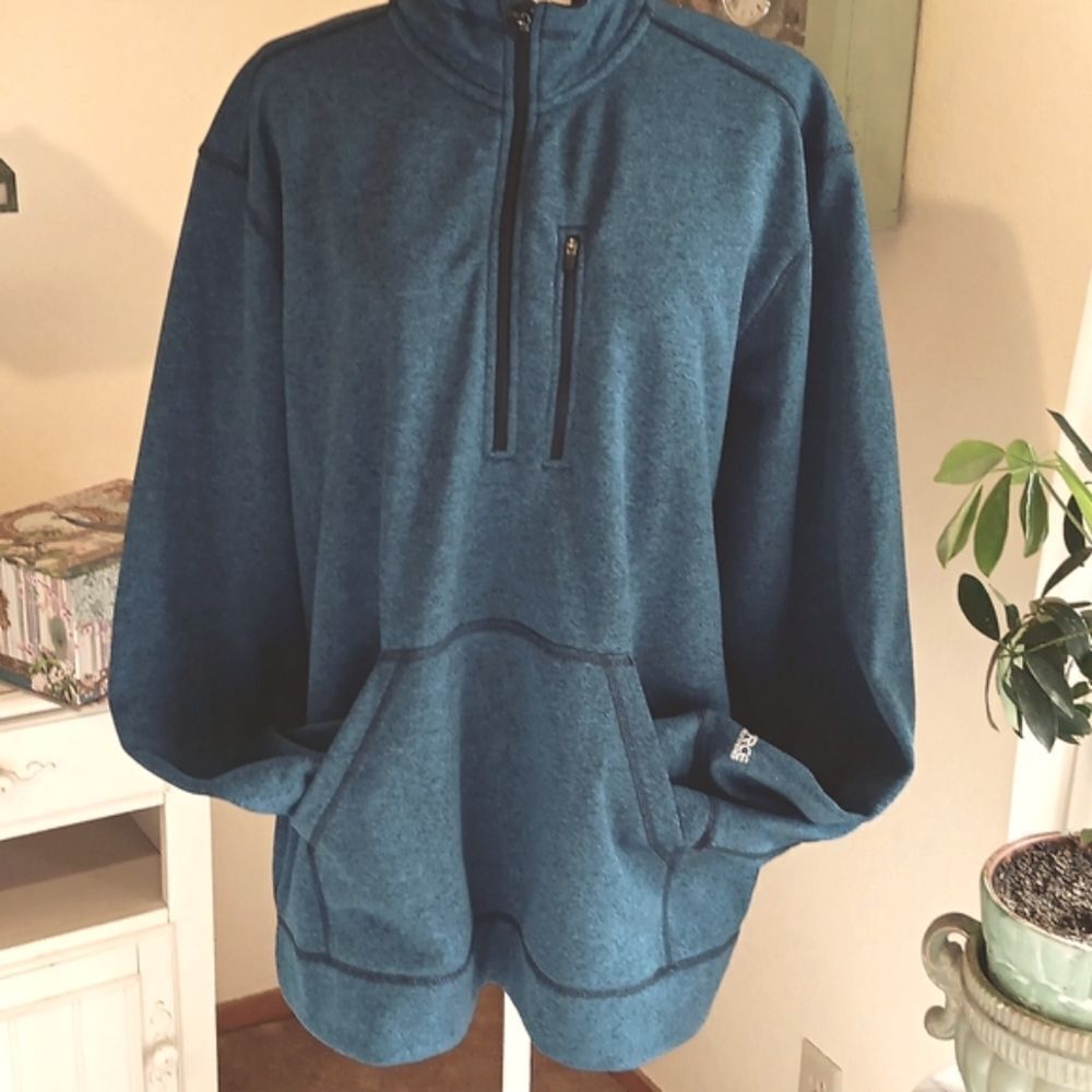 Carhartt Force Extremes Relaxed Fit Jacket Half Zip. Marled Blue. Outdoor